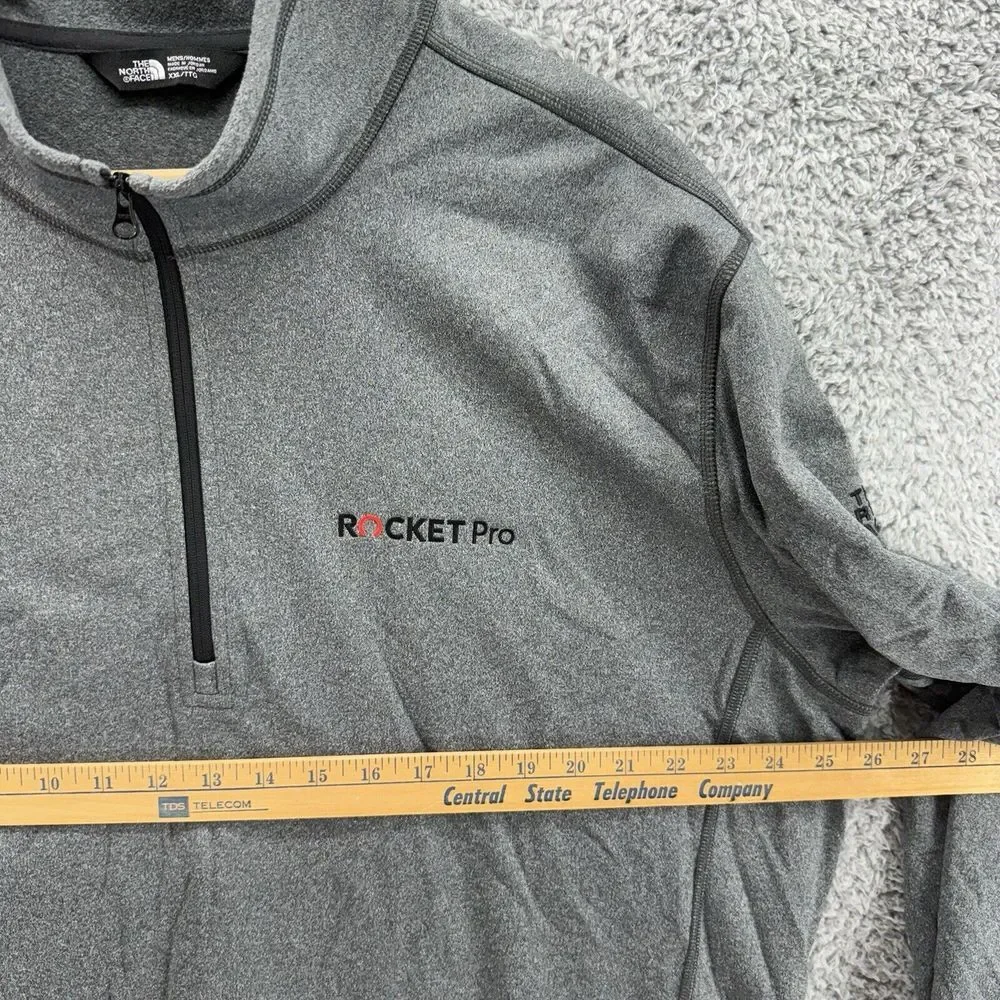 The North Face Sweatshirt Mens 2XL Gray 1/4 Zip Mock Neck Logo 